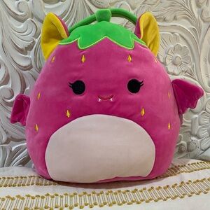 Gwendolyn the neon strawberry 🍓 Bat squishmallow pail.